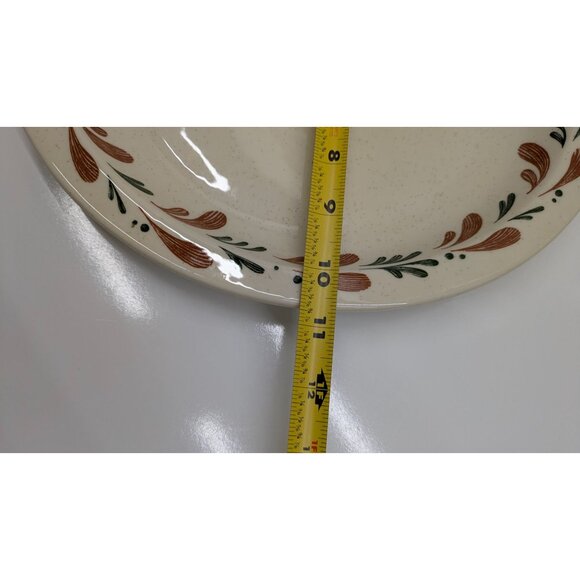 Syracuse China Oval Serving Plate 12" Speckled Beige Floral Pattern - Picture 4 of 9